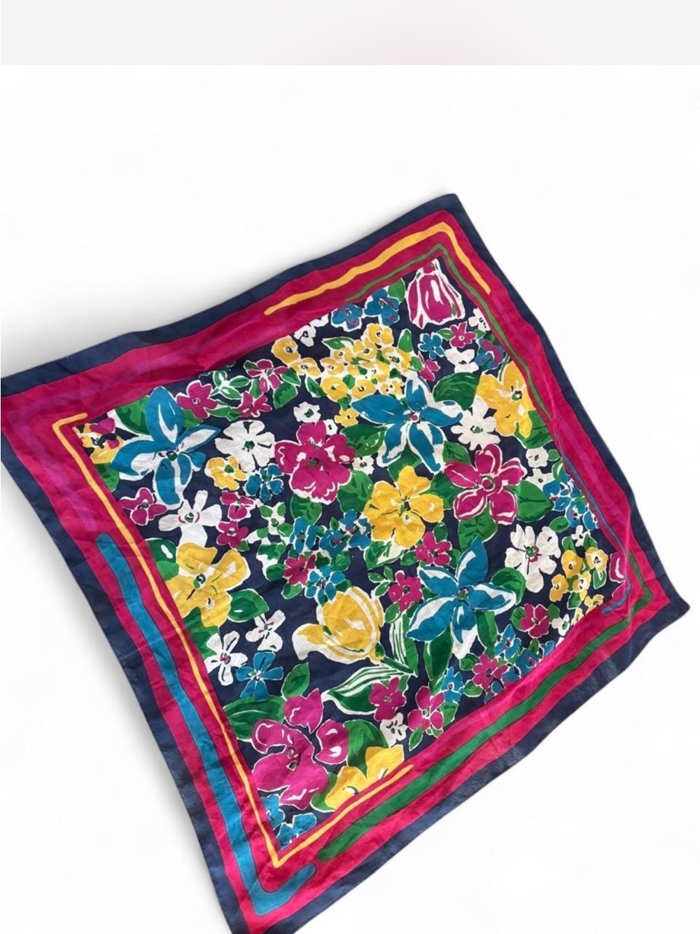 Floral Multi-Color Women’s Silk Scarf